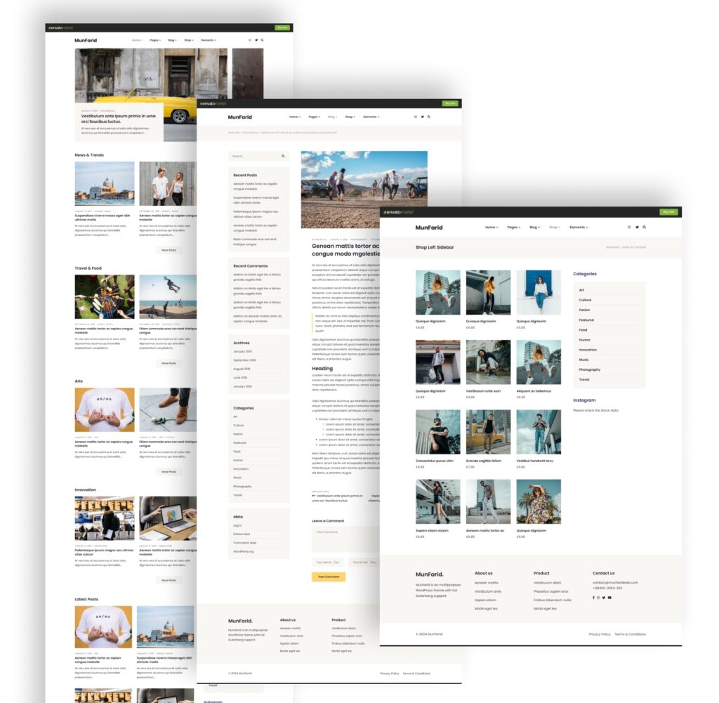 Download Munfarid Free GPL WordPress Theme